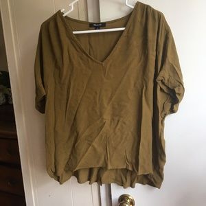 Madewell Top in Chartreuse, XL